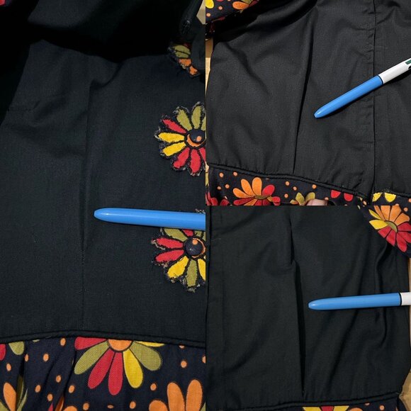 70s Vintage Daisy Dress Pattern Print Puff Sleeve Hippy Cottagecore Prairie. - Picture 6 of 6